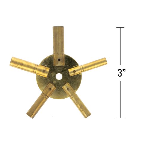 ToolTreaux Universal Solid Brass Clock Winding Key Antique Grandfather Clock (Odd)