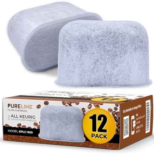 Keurig Filter Replacement, 12 Pack Compatible Charcoal Water Filter Replacement by Pureline - for Keurig 2.0 and 1.0 Classic Coffee Makers