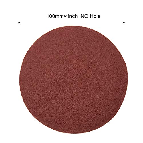 60Pcs Sanding Discs 4 inch Aluminum Oxide Hook and Loop Sanding Pads 60/80/120/240/320/600 Grit Flocking Sandpaper