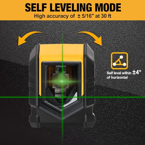 Prexiso 65Ft Self-Leveling Laser Level with Tripod Extension, Green Beam