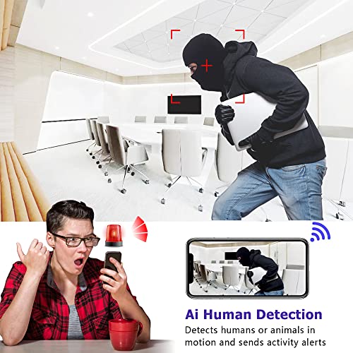 Spy Camera 1080P Indoor Hidden Camera Wireless, Mini Cameras, Home Security Cameras with Motion Detection, Night Vision, App Control Door SpyCamara
