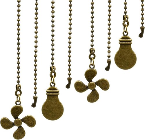 4pack Pull Chains for Ceiling Fans and Lights, 12" Fans and Light Pattern Pull Chain Extension,Bronze