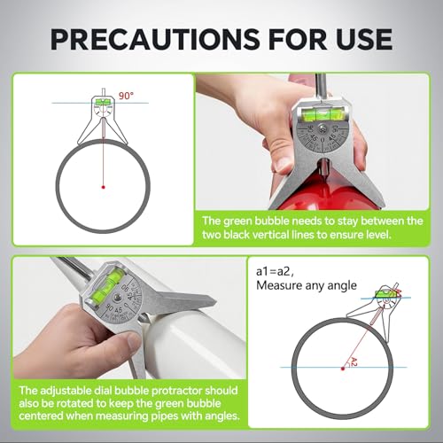 Upgraded Pipe Center Finder Tool - Measure Diameter Over 0.5” with