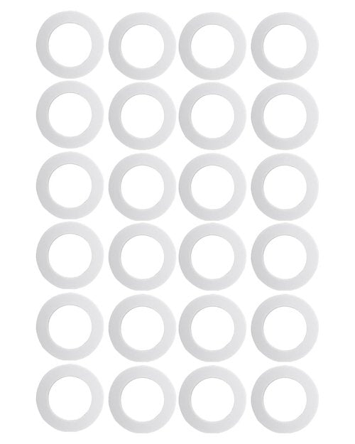 24Pcs Coupling Nut Washer Fit for T&S Brass 001019-45 Faucet, 1 1/8 "Outer Diameter 3/4" Inner Diameter 1/8 "Thickness Silicone Plunger O-Ring Gasket
