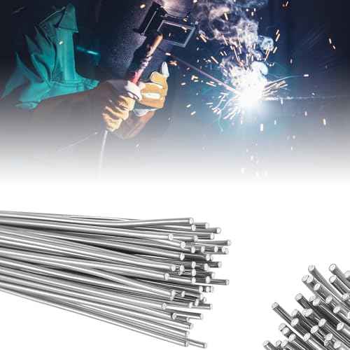 Tandefio 50 Pcs Aluminum Brazing Rods Low Temperature Welding Rods Sticks 716¡Æf-752¡Æf, 1/16"x13" Aluminum Rod Metal Melt Low Melt Solder Pipe Tools for All Position