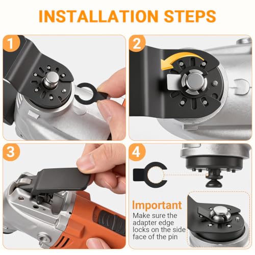 PECHAM 24PCS Universal Oscillating Multi-Tool Saw Blades Kit for Wood, Metal, Plastic, Quick Release