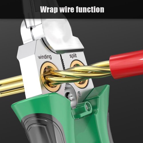 2025 Upgrade 8 in 1 Wire Stripping Pliers,Premium 8 in 1 Wire Stripper with Voltage Tester,Multifunctional Professional Wire Stripper Electrical Pliers for Wire Cutting Pulling Scraping and Pressing