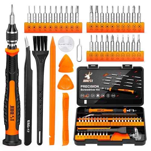 JOREST 40Pcs Small Precision Screwdriver Set with Torx Triwing Phillips, Mini Repair Tool Kit for Macbook, Computer, Laptop, PC, iPhone, PS5, Xbox, Switch, Glasses, Watch, Ring Doorbell, Electronics