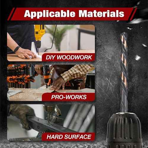 13Pcs Cobalt Drill Bit Set 1/16"-1/4", 135 Degree Tip HSS with Black and Gold Finish with Storage Case, Twist Jobber Drill Bit Kit for Cast Iron, Hard Metal, Stainless Steel, Plastic and Wood