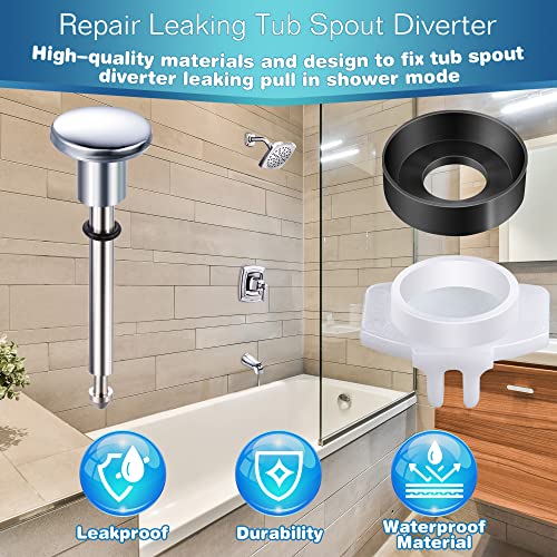 Enhon 2-Piece Chrome Tub Spout Diverter Repair Kit - Classic Style