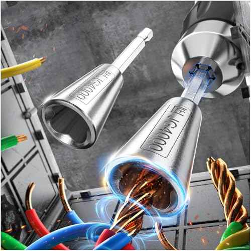 Wire Twister Tool for Drill, Drill Wire Twister, Wire Twister Wire Connector Wire Twisting Tool, Wire Nut Twister for Electrical Power Drill (2)