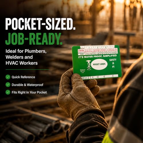 Pocket Cards for Pipe Fitter,Pipefitter Tools Daily Pipefitting Tasks