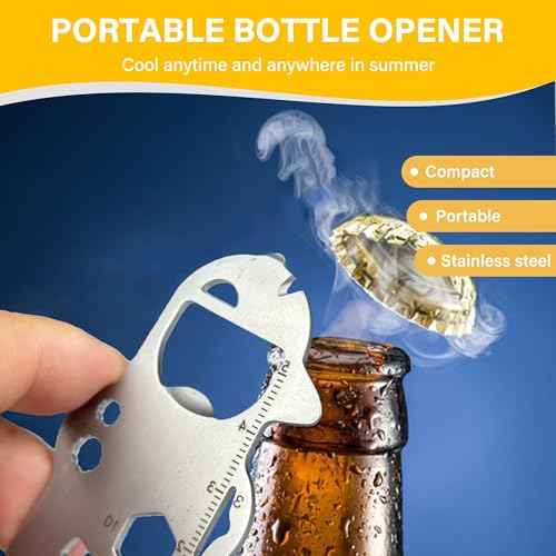 Fun Character-Inspired 15-in-1 EDC Multitool with Key Chain Ring - Stainless Steel Pocket Tool with Screwdrivers Bottle Opener Gadget, Cool Birthday Stocking Stuffer Gift Idea for Men Women DIY Lover