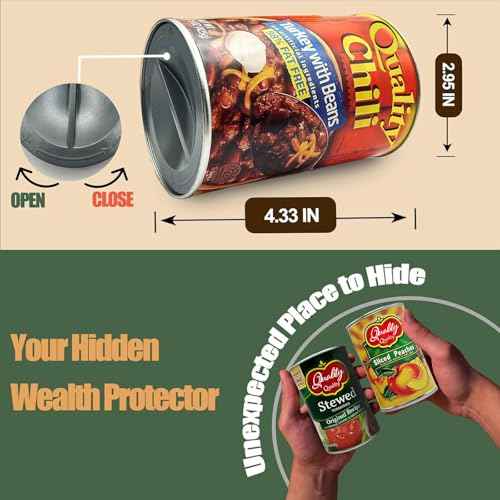 Fake Soup Can Diversion Safe - Keep Your Valuables Safe - like Jewelry, Cash, Money, Coins, Car Keys - Storage Home Security - Corn