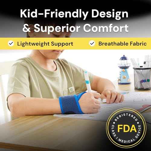 BraceUP Adjustable Kids Wrist Brace- Youth Wrist Support, Kids Wrist Splint, Child Wrist Brace for Sports and Daily Use, Boys and Girls (Height 3¡¯3¡±-4¡¯7¡±, 100-140 cm)