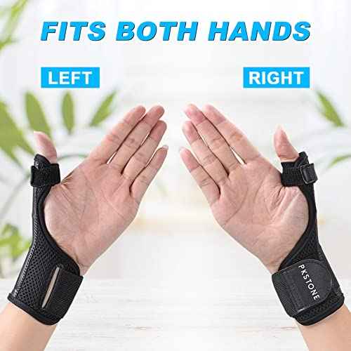 Thumb Brace,Thumb Spica Splint, Adjustable Breathable Wrist Splint Hand Brace for Right and Left Hand, Pain Relief, Wrist Support for Carpal Tunnel, Arthritis, Tendonitis, Sprains (Black, S)
