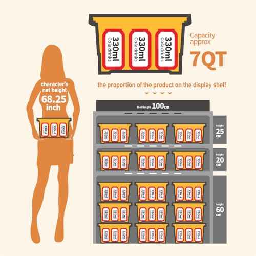 4 Pack-Plastic Storage Bins with Lids and Handle, Clear Plastic Latching Box for Storage, Stackable Storage Containers for Organizing, Multi-Purpose, 7 Quart