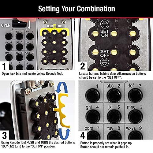 Master Lock Wall Mount Key Lock Box with Combination, 5-Key Capacity, Outdoor Safe