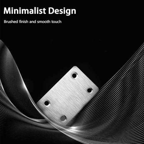 Anterrific 12 Pcs Stainless Steel Mending Plates 2.36 Inch Silver for Furniture & Wood Repair