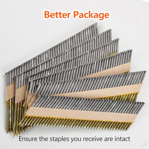 30° Framing Nails 4 Sizes Hot Dipped Galvanized Steel Pack of 320 - SITLDY