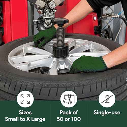 WECARE 8 Mil Nitrile Gloves - Heavy Duty Mechanic Gloves, with Diamond Grip - Powder and Latex Free Disposable Gloves