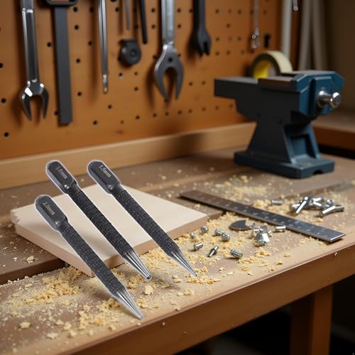 3Pcs Black High-Carbon Steel Center Punch Set Non Center Punch for Alloy Steel Metal Wood Marking Drilling Tool Center Punches Punches Hand Tools,Tools and Home Improvement 10cm