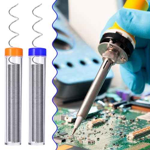 KIKOOD 2pcs Solder Wire 0.8mm Diameter Rosin Core Solder for Electronic Electrical Soldering Components Repair, OF7331-M