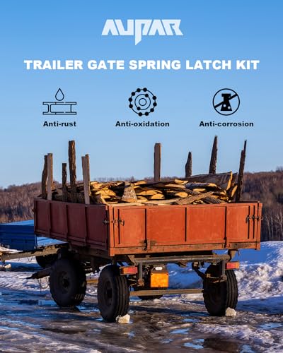 Heavy Duty Steel Trailer Gate Spring Latch Pin Repair Kit - Anti Rust Black 819T