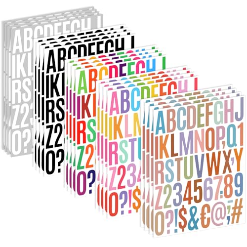 AZUREAL 1000 Self-Adhesive Vinyl Letter & Number Stickers, Waterproof Signage