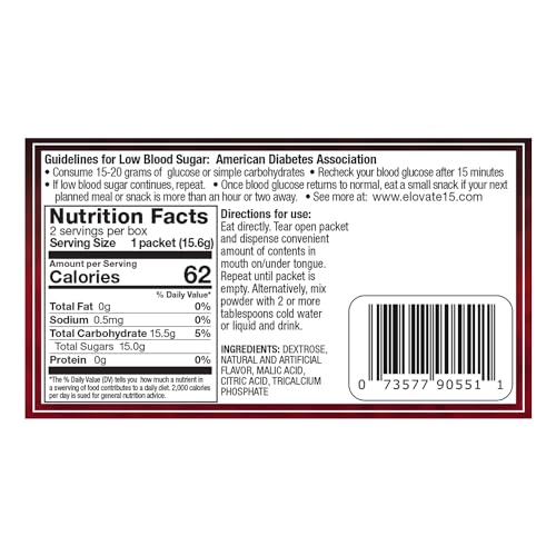 First Aid Only 90551 Glucose Slimpaks Refill Pack for Business Cabinets