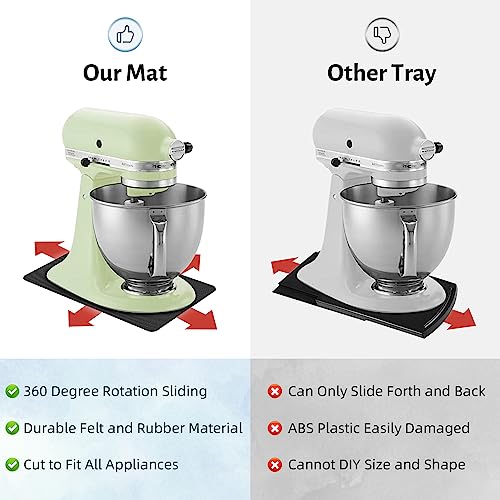 LOPNUR 14x10 Inch Kitchen Appliance Slider Tray, Grey – 14'' L x 10'' W
