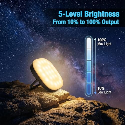 SAMUUN 1 / 5000mAh Solar Rechargeable LED Camping Lantern 2000 Lumens Waterproof Emergency Light