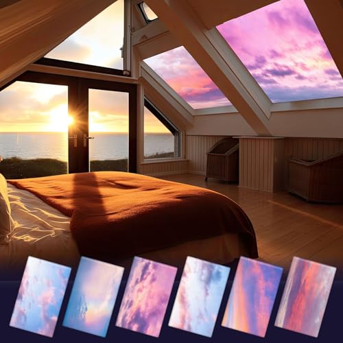 Sunset Magnetic Fluorescent Light Covers - Pack of 6 for Ceiling Fixtures
