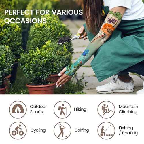 Gardening Sleeves for Women Farm Sun Protection Thorn Proof Cooling Arm Sleeves to Cover Arms for Garden Sports