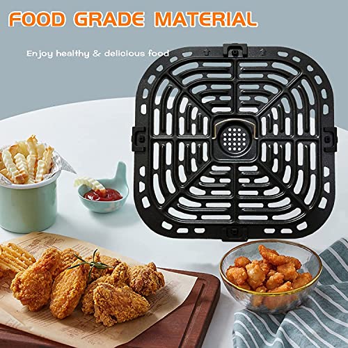 HQT Air Fryer Grill Plate for Instant Pot Vortex Plus 6QT XL 6-in-1 – Non-Stick Crisper Pan with Rubber Feet