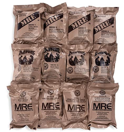 Ameriqual 24ct US Military Surplus MRE Meals Ready to Eat 2021 Inspect A+B Bundle