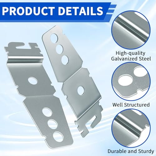 MCSDFN 2 Pack Dishwasher Mounting Brackets with Screws – Universal Undercounter Bracket 8269145 WP8269145