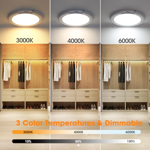 Gotopceed Rechargeable Motion Sensor Ceiling Light 3 Color Temperatures 1 Pack