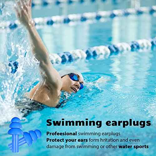Tondiamo 150 Pairs Ear Plugs Bulk Individually Wrapped Silicone Ear Plugs with Carry Case Soft Reusable Noise Cancelling Earplugs for Sleeping Swimming Concerts Shooting Noise Reduction(Multicolor)