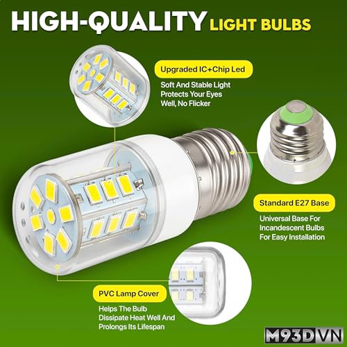 AZH Frigidaire LED Refrigerator Light Bulb 3.5W E27 Replacement 500 Lumen