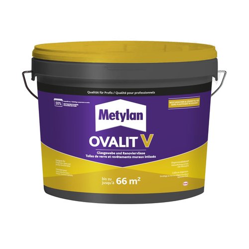 Ready-to-Use Reinforced Glue for Non-Woven Wallpaper and Glass Canvas, 10 kg Bucket, 50 m2