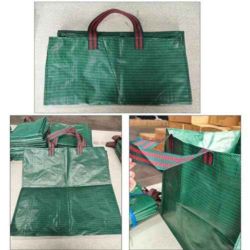 Tote Bag, Large Woven Storage Bags,35-Gallon Polypropylene Rugged Moving Bucket,Reusable Square Waste Tool Bin Heavy Duty 2 Pack 19.7 x 19.7 x 19.7 inches Tool Bags