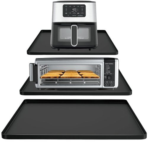 Frezonika 23.6X15.7" Large Silicone Air Fryer Mat Compatible With Large Capacity Ninja Airfryer, Black Decker Toaster Oven, Heat Resistant Countertops Bottom Protector Mat Air Fryer Oven Accessories