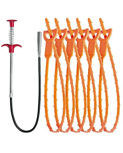 Drain Hair Removal Set - 7 Pack Sink & Shower Drain Cleaner Tools