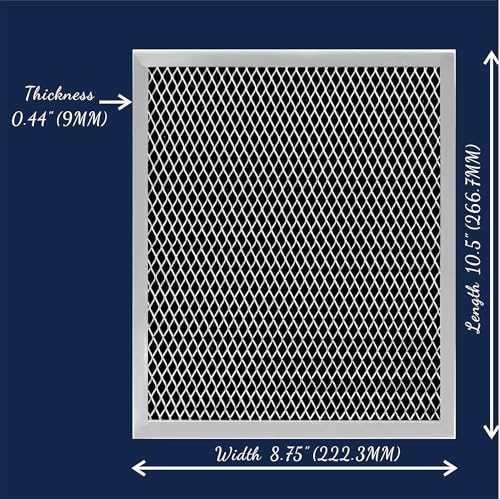 SUBSTIGO 41F Range Hood Filter 8.75 x 10.5 in - Grease Mesh + Charcoal Carbon, 97007696 Replacement
