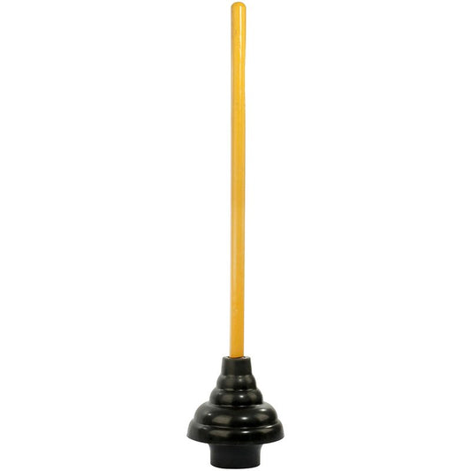 LDR 512 3410A Heavy Duty Drain Handle Double Thrust Rubber Force Cup Removes Clogs for Bathrooms, Kitchens, Baths, Showers, Powerful Commercial and Residential, 26.40"X5.35", Wood Flange Plunger