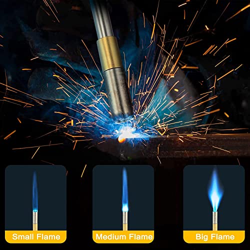 Propane Torch Head, High Intensity Trigger Start Torch with Self Ignition Adjustable Flame and Flame Lock, Mapp Gas Torch Head Welding, Brazing, Culinary and Melting Ice