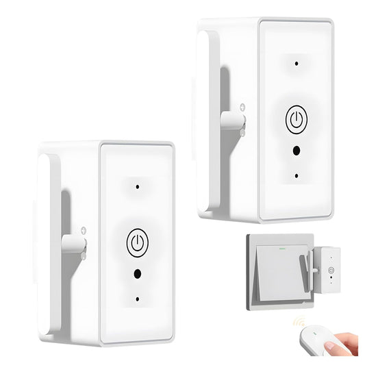 Intelligent Remote Control Switchs, Smart Light Switch with Remote, Single Pole One-Way Wall Switch, Smart Life & Remote Control, Neutral Wire Required, No Hub Needed (1 Pcs)