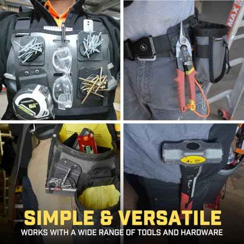 MagMaster | Magnetic Tool Holder - Strong Clip-On Belt Magnet Holster for Screws, Nails, Hammer, Sockets, Pliers, Screw Driver, Trowel, Drill Bit, Wrench, or Any Magnetic Tools and Hardware