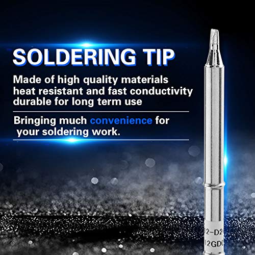 Hakko Fx-951 Tips T12 Soldering Station T12 Series Soldering Iron Tips Solder Welding Tool Replacement Tips for FX-951 Rework Station(10PCS)